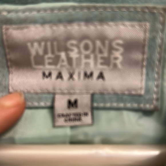 Wilson Leather Pure Suede Leather short jacket in Seagreen! Size M! Gently worn - Picture 7 of 10